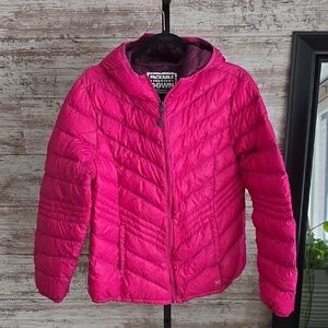 Xersion Magenta Packable Down Puffer Jacket Womens Size Large